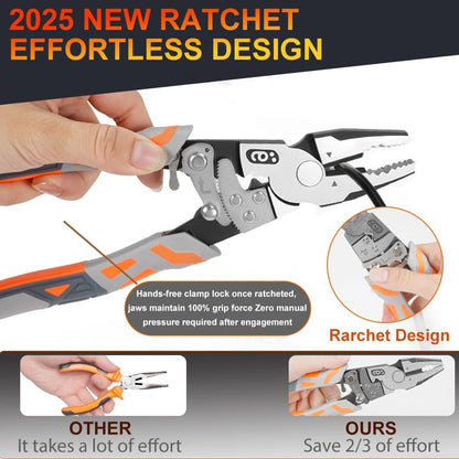 Wire Pliers  Industrial Grade Preferred Pliers, Durable Chromium Vanadium Steel, Suitable for Wire Cutting, Screwdriver, Etc