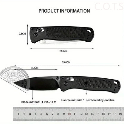 Bugout AXIS Lock BM 535 Folding Knife 440C Blade Nylon Fiber Handle Pocket EDC Outdoor Camping Knife Black Blade / White Blade