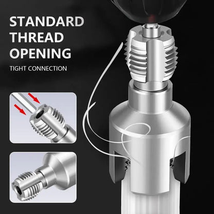 1Pc Pipe Thread Cutting Tool Integrated Internal & External Pipe Threading Tool Electric Drill Compatible PVC Pipe Threader Kit
