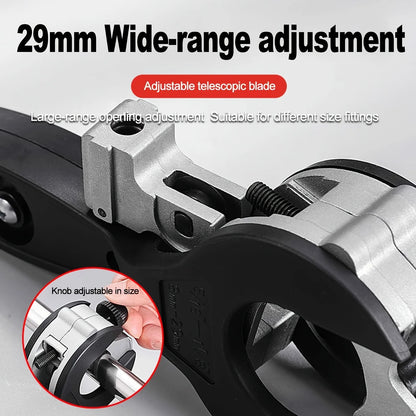 Ratchet Tube Cutter - Versatile Hand Tool for Copper, Aluminum, Iron, Stainless Steel, PPR & PE Pipes