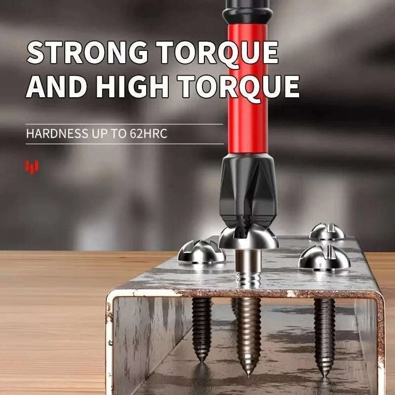 Magnetic Non-Slip Drill Bit Set 3/6/12 Pieces, S2 Steel, Crosshead and Impact Drill Bits, Suitable for Electric and Hand Drivers