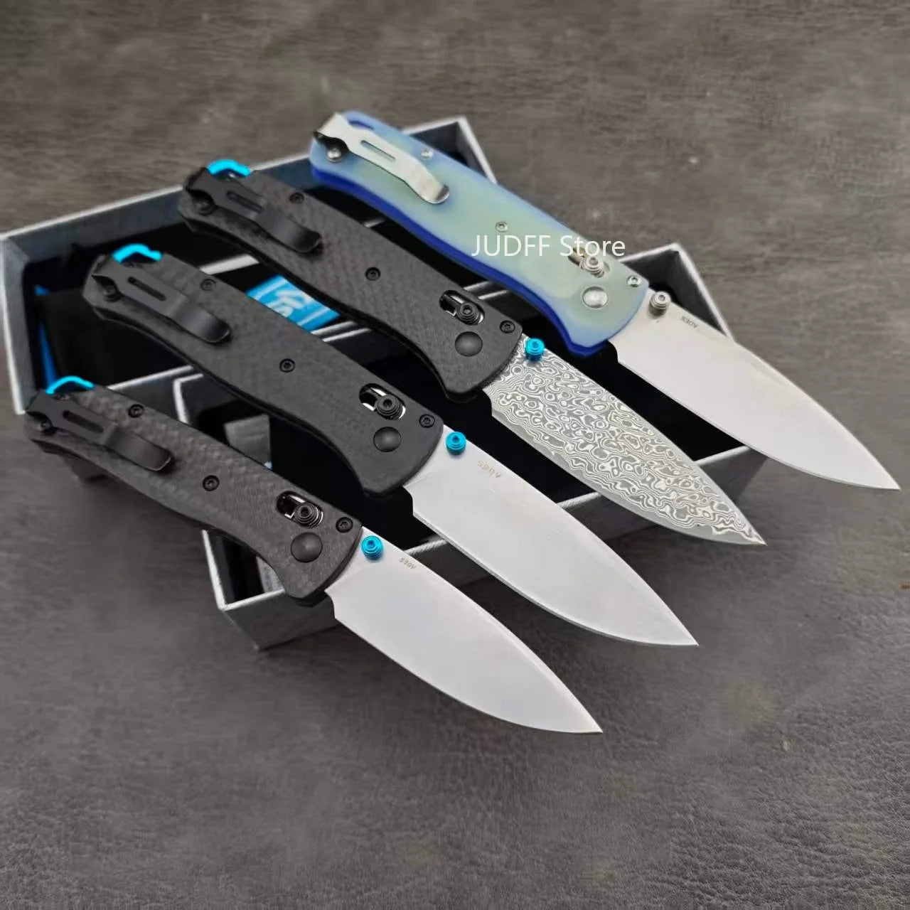 Outdoor Pocket Knife - BM 535/ 533-3 AXIS Multifunctional Folding Knife, Utility Folder Tools, Carbon Fiber/ G10 Handle, with Pocket Clip, for Camping, Adventure Exploration, Hiking, Portable Fruit Cutter