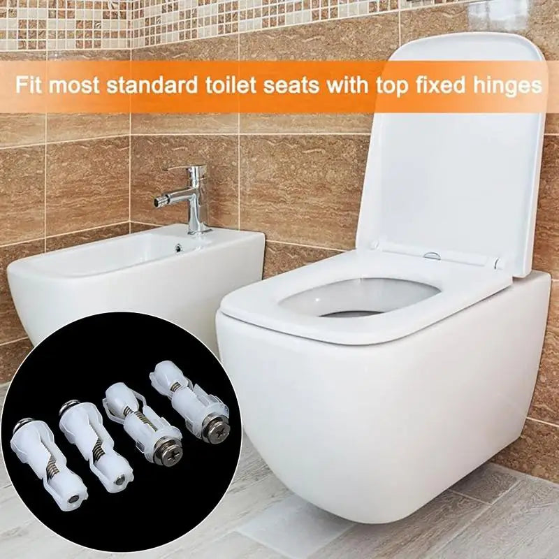 4Pcs Toilet Lid Fixing Screw Replacement Fitting Kit With Nut Cover For WC Pan Bathroom Hardware Toilet Cover Screws Accessories