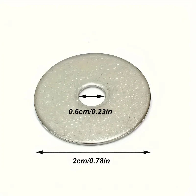 50PCS M6 Flat Washers 304 Stainless Steel Heavy Duty Metal Gaskets Corrosion Resistant for Indoor Outdoor Fastening 6x20mm