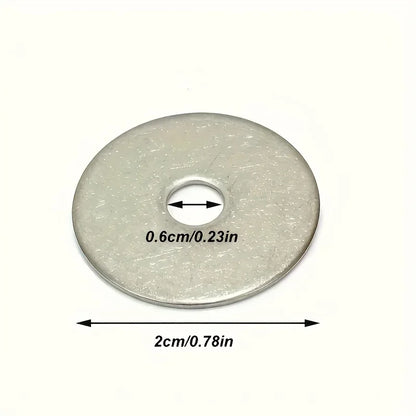 50PCS M6 Flat Washers 304 Stainless Steel Heavy Duty Metal Gaskets Corrosion Resistant for Indoor Outdoor Fastening 6x20mm