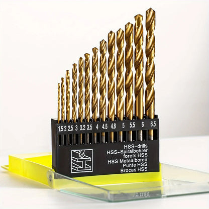 Metric M42 5% Cobalt Twist Drill Bits for Stainless Steel and Hard Metal(1.5mm-6.5mm/13pcs)