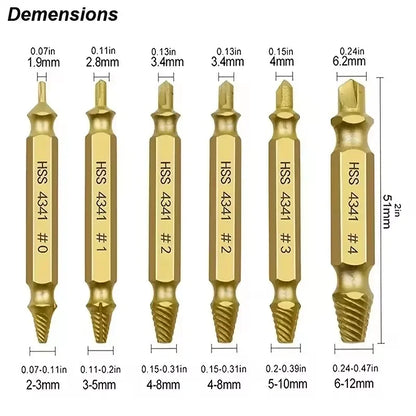 Damaged Broken Screw Extractor Drill Bit Set Stripped Broken Screw Bolt Remover Extractor Easily Take Easy Out Demolition Tools