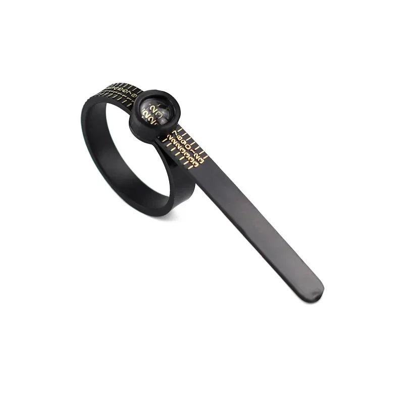 Ring Sizer with Magnifier US UK EU HK Size Scale Finger Measuring Ruler Professional Jewelry Ring Size Tool