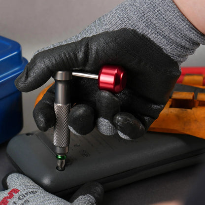 Rafford Screwdriver Bit Driver Pocket EDC 90° Pivot Retractable Lever for Extra Torque  Interchangeable 1/4" Hex Bit Repair Tool