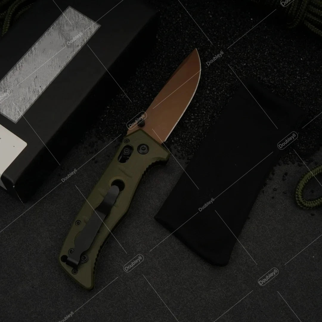 BM 273 & 940 EDC Folding Knife with High-Quality Non-Slip G10 Handle - Portable Camping Outdoor Cutting Tool, Excellent Collectible Gift