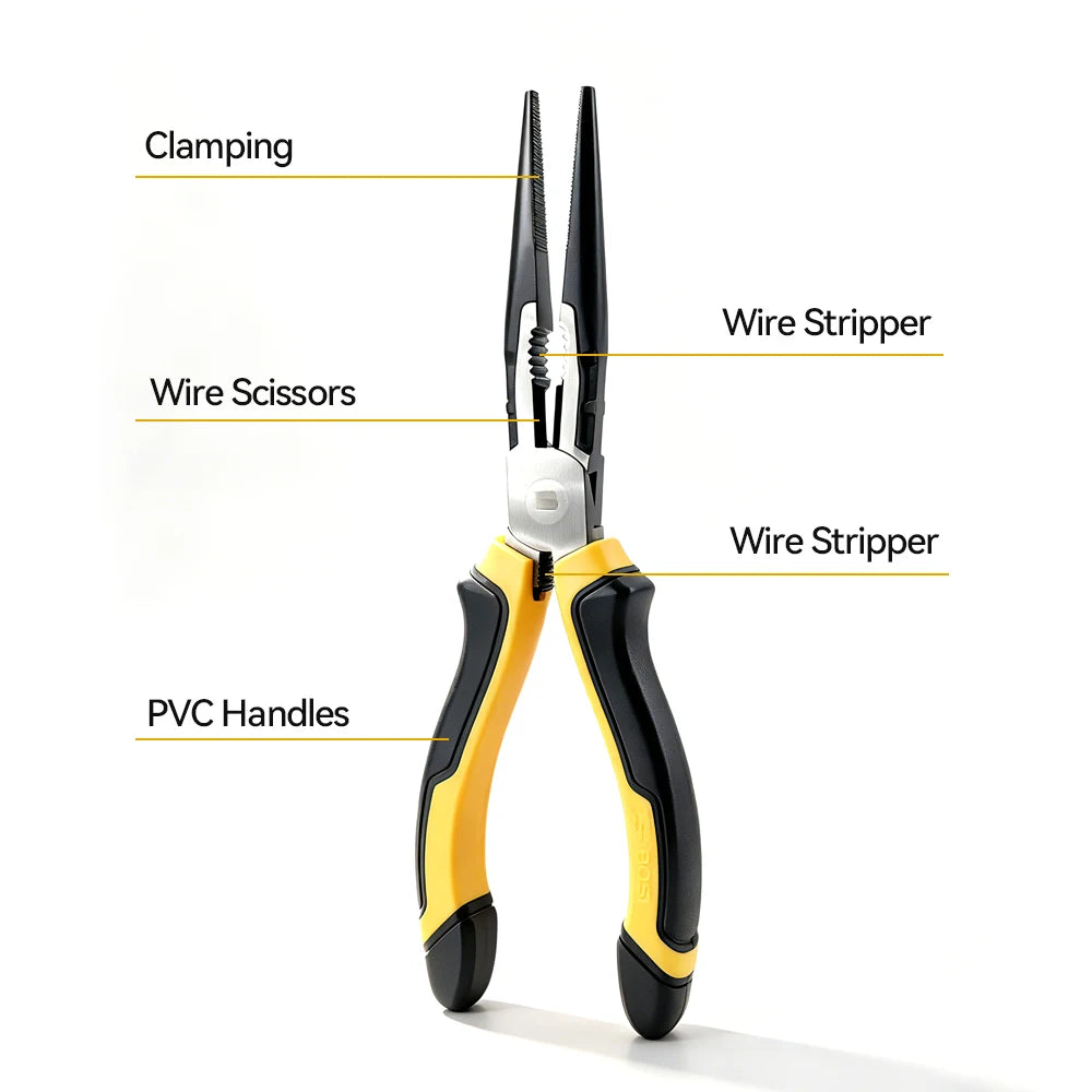 RDDSPON Needle Nose Pliers Hardware Tools Universal Wire Cutters Electricians Multifunctional Universal Diagonal Pliers for Home