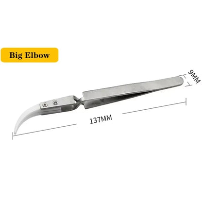 1/3 Pcs Precision Ceramic Straight Tip Soldering Tweezers Anti-Static Reverse Acid Resistant Electronic Repairing Tool