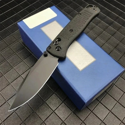 Bugout AXIS Lock BM 535 Folding Knife 440C Blade Nylon Fiber Handle Pocket EDC Outdoor Camping Knife Black Blade / White Blade