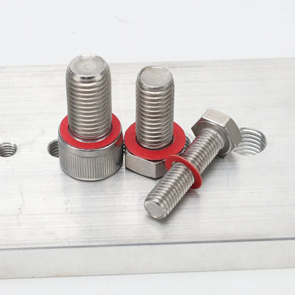 420 Red Steel Paper Washers - M2-M16 Paper Washers, Red Paper Gaskets, Insulating Fiber Flat Washers for Bolt Tightening.