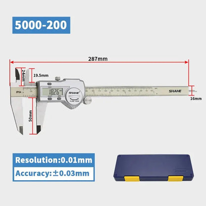 SHAHE Hardened Stainless Steel Digital Caliper Electronic Vernier Caliper Micrometer Measuring Tools