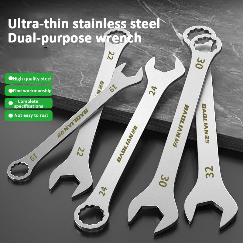 Ultra-Thin Ratchet Wrench 5-32mm Dual-End