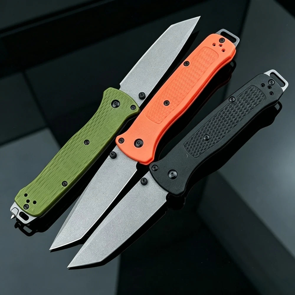 BM 537 EDC Outdoor Lightweight Folding Knife High Hardness Camping Fishing Knife Wilderness Adventure Climbing Portable Tools Backpacking Trekking Perfect Gear Nylon Fiber Handle Gift