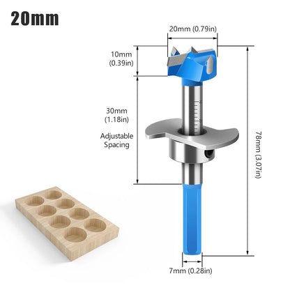 15mm-35mm Cobalt Steel Forstner Drill Bit Set