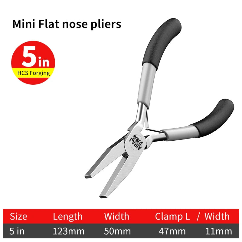 Mini Pliers Diagonal Pliers Round Bent Needle Nose Cutter Handcraft Beading Insulated Plier for DIY Small Jewelry Pliers Tools