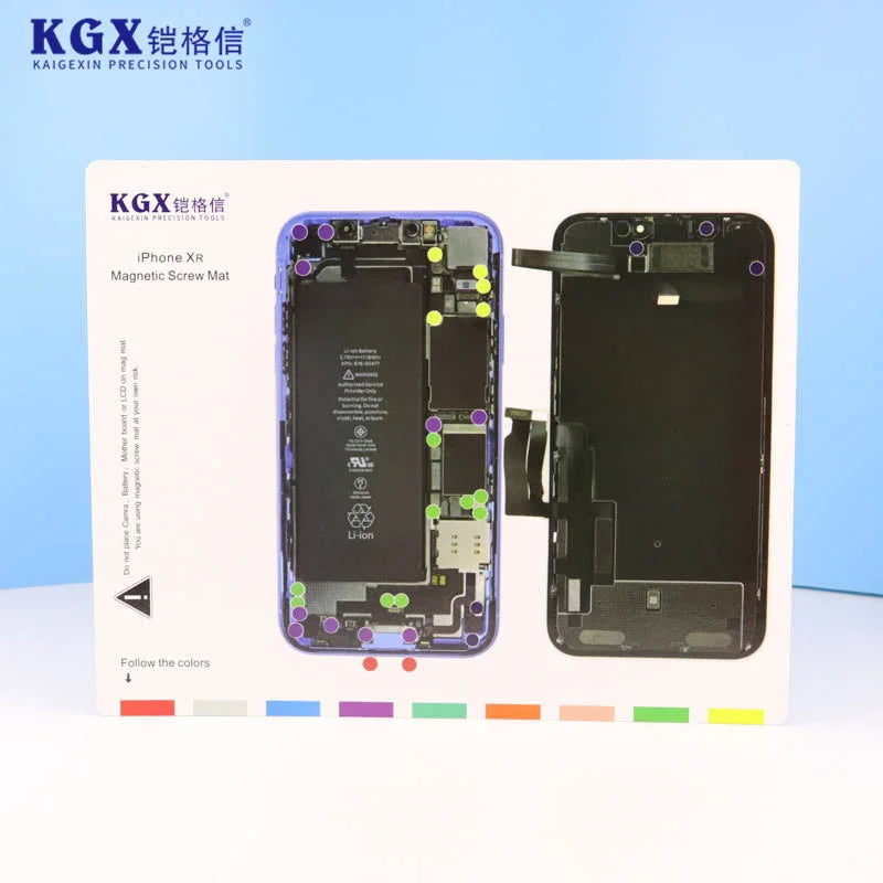 KGX Screw Storage Magnetic Pad Screw Memory Mat For iP X-15 ProMax Storage Screw Memory Positioning Maintenance Work Pad