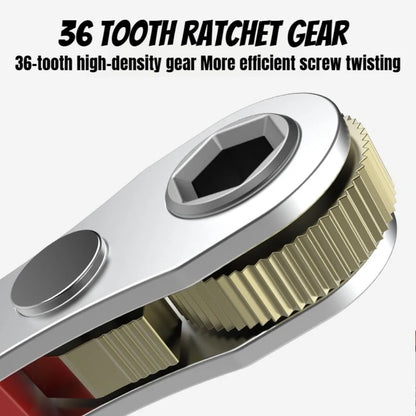 Right Angle Screwdriver Set Mini Ratcheting 90 Degree Offset Screwdriver Pocket Low Profile Ratchet Wrench Bit Socket Set