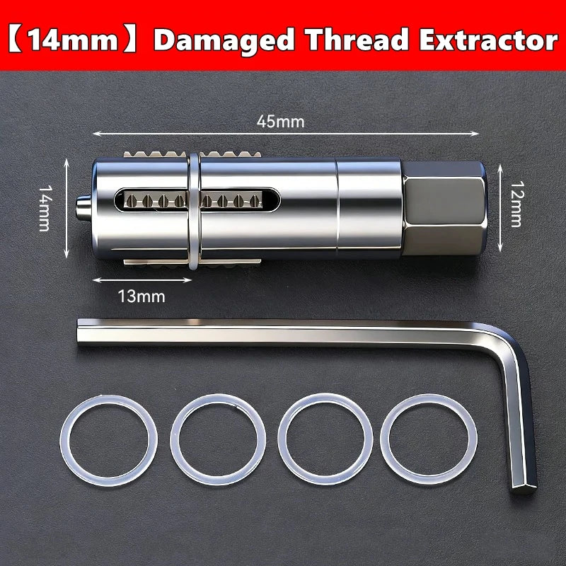 Faucet Angle Valves Broken Wire Extractor Set Damage Screw Extractor Remover For Plumbing Maintenance Pipe Thread Extractors