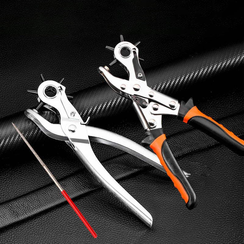 Leather Hole Punch Pliers Carbon Steel Multifunctional Belt Watch Strap Eyelet Puncher Handmade Craft Hardware Repair Tool