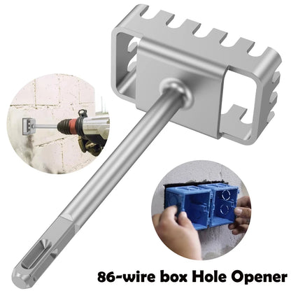 SDS plus Square Hole Opener Rotary Hammer Fast Wall Puncher for Electrical Box Installation Slotting Socket Tool