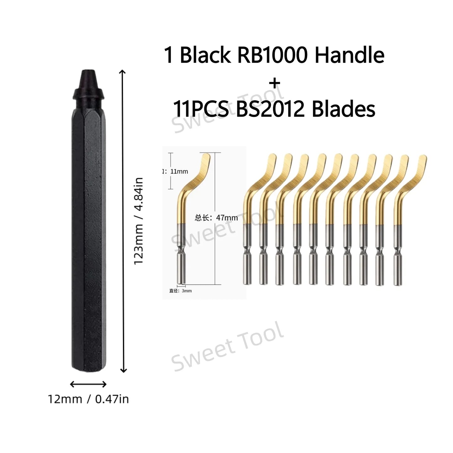 Deburring Tool Metal Handle with 1/10/11 Swivel Blades Burr Removal Reamer Tool for Plastic Metal Copper PVC Resin 3D Printing