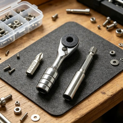 1/4 Inch 60 Tooth Mini Ratchet Wrench Portable Manual Hardware Tool High Efficiency for Narrow Space Equipment Maintenance