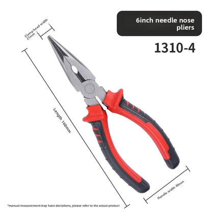 4 Types Pliers Set, Sprue Cutter Needle Nose Diagonal Cutter Combination Pliers for Wire Cutting Twisting Gripping DIY Repair