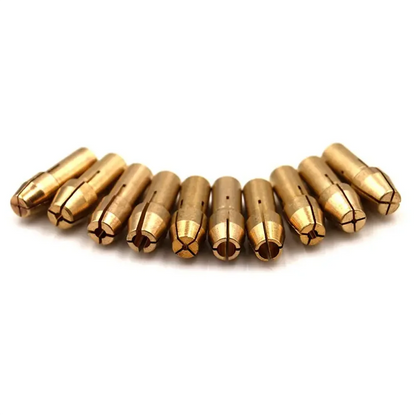 10Pcs/Set Mini Drill Chucks Adapter 0.5mm-3.2mm Mini Drill Chucks Chuck Adapter Micro Collet Brass For Power Rotary Tool