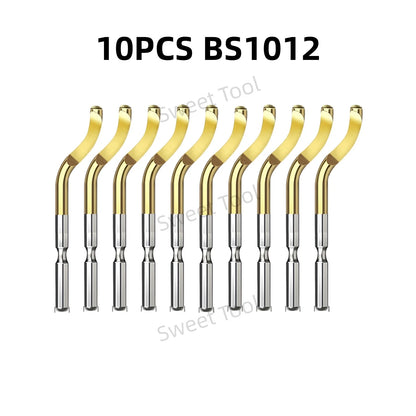 Deburring Tool Metal Handle with 1/10/11 Swivel Blades Burr Removal Reamer Tool for Plastic Metal Copper PVC Resin 3D Printing