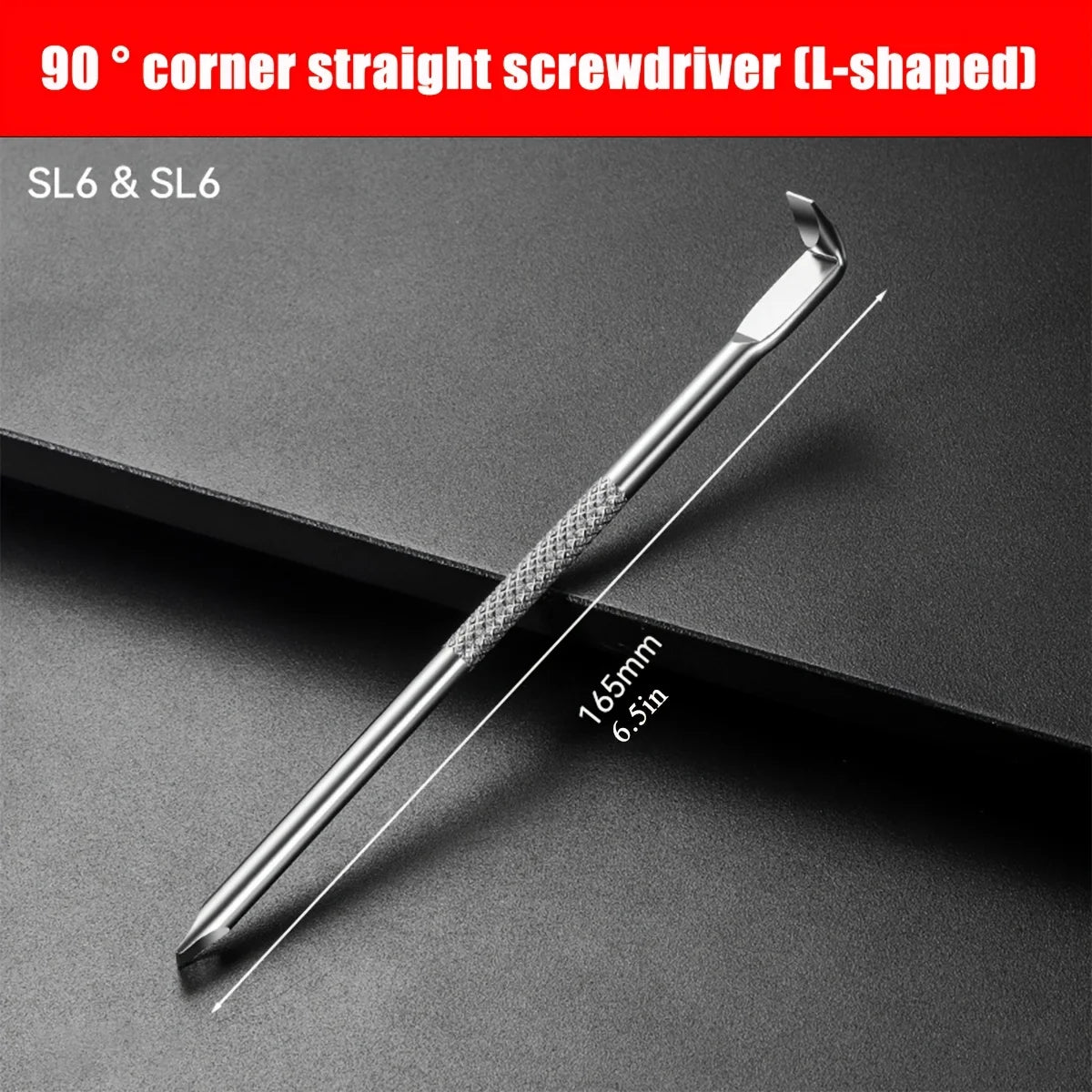 L Shaped Screwdriver Set - Right Angle Phillips and Flat Head, 90 Degree Screwdriver for Tight Spaces, Angle Screwdriver Tool