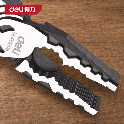 Deli Industrial Grade Wire Pliers Sharp Large Opening Multifunctional Stripping Pliers Manual Hardware Tools