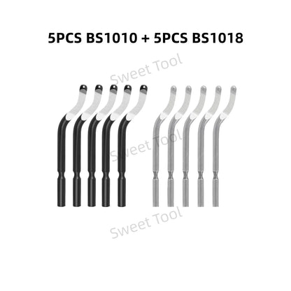 Deburring Tool Metal Handle with 1/10/11 Swivel Blades Burr Removal Reamer Tool for Plastic Metal Copper PVC Resin 3D Printing