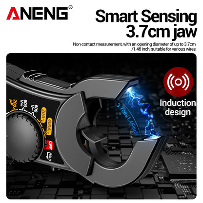 ANENG MT87 1999 Counts Clamp Multimeter AC/DC 600V Voltage 400A Current Resistance Tester with Data Hold Digital Clamp Meter