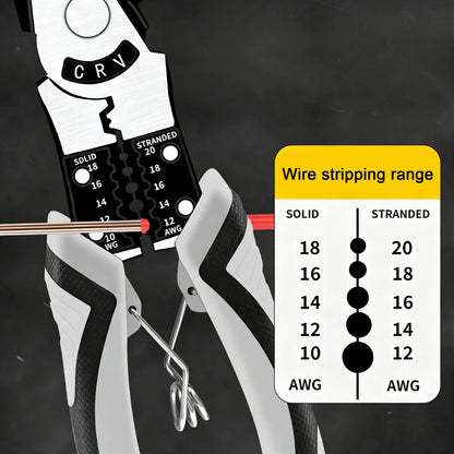 9‑in‑1 Multifunctional Pliers Needle nose Diagonal cutting Wire Stripper Crimper Electrician Household Hardware Repair Hand Tool