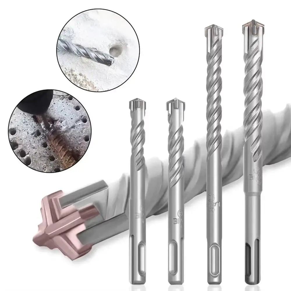 1Pcs 5/6/7/8/10/12mm Concrete SDS Plus Drill Bit 110mm 160mm 4 Cutters Electric Hammer Drill Bit Cross Tips Round Shank
