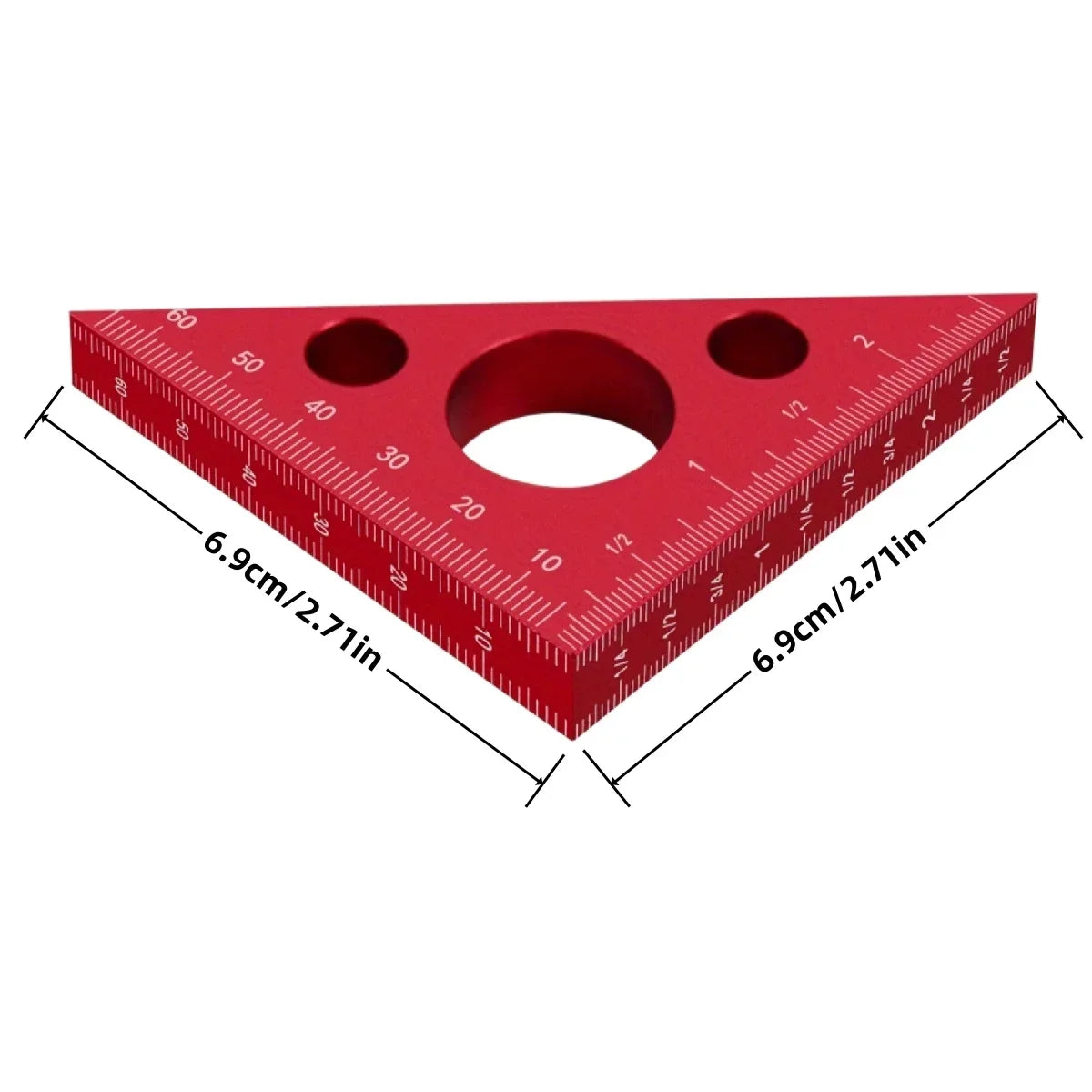 Carpenter Square - Multi-angle Set Square Precision T-square Aluminum Scribing Ruler for Woodworking, Construction and Engineers