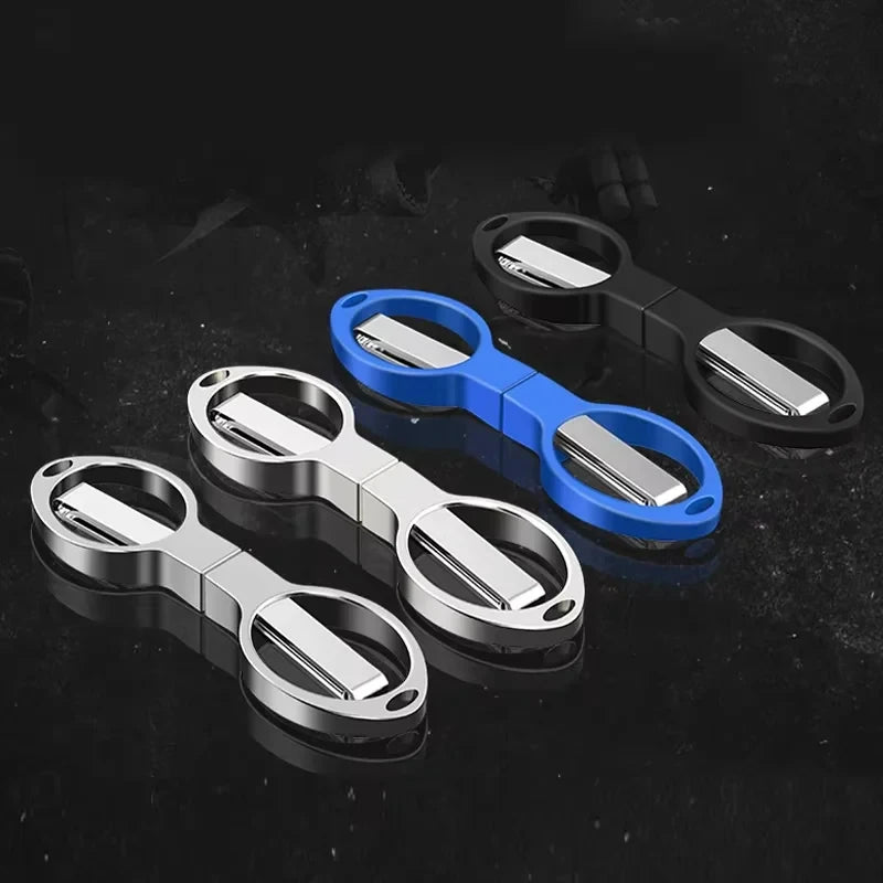 1pc Mini Carbon Steel Folding Scissors – Portable Fishing Line Cutter & Multifunctional Sewing Thread Trimmer for Tackle Box