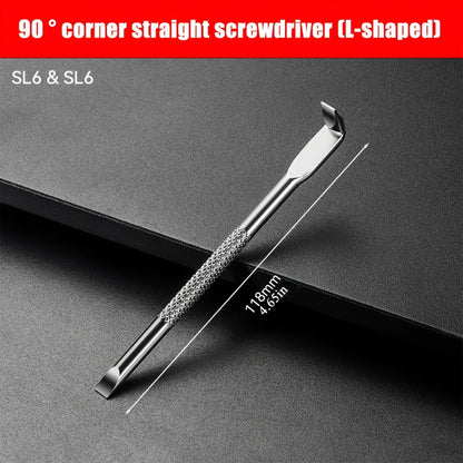 L Shaped Screwdriver Set - Right Angle Phillips and Flat Head, 90 Degree Screwdriver for Tight Spaces, Angle Screwdriver Tool