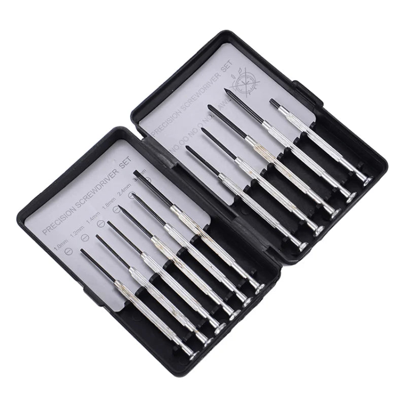 11pcs Professional Screwdriver Set For Watch Eyeglass Mobile Phone Repair With Storage Case