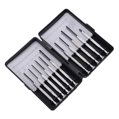 11pcs Professional Screwdriver Set For Watch Eyeglass Mobile Phone Repair With Storage Case