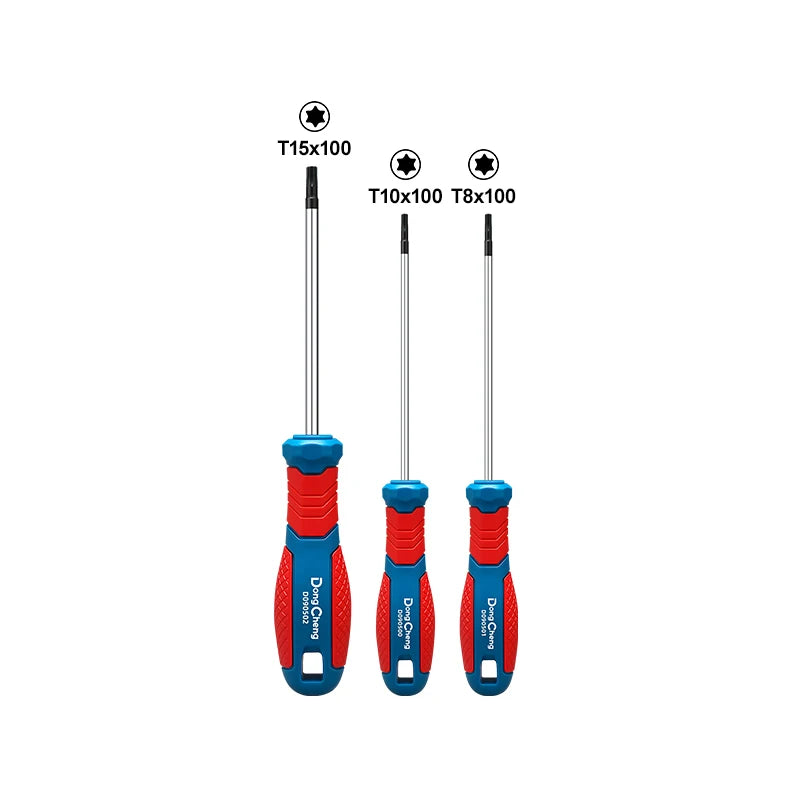 Torx Screwdriver Set T8 T10 T15 T20 T25 T27 T30 T40 CR-V Chrome Vanadium Magnetic Tip Anti Rust TPR Handle High Torque Star Tool
