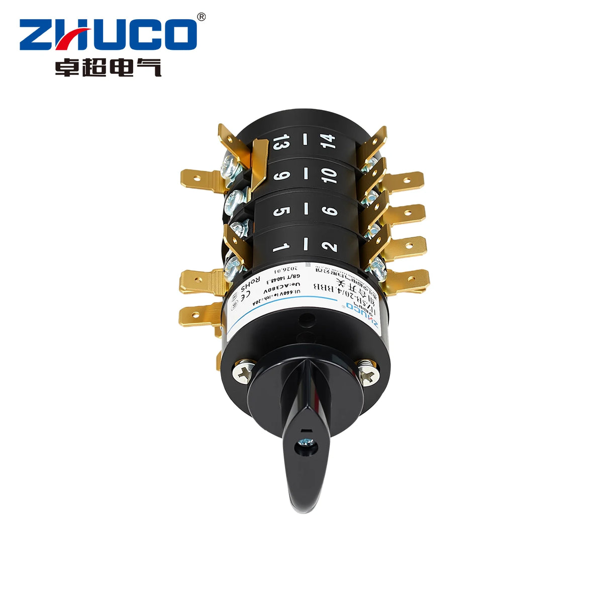 HZ5B-20/4.BBB 7-Position 4-Pole Combination ChangeOver Switch With Knob Handle Common Rotary Cam Switch Power Tool Parts