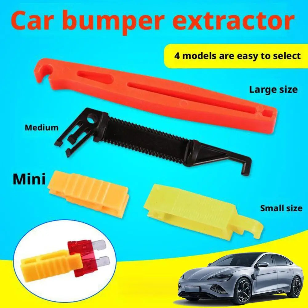 4Pcs Car Fuse Puller Set Universal Plastic Fuse Removal Tool Clip Tweezers Extractor for Standard Medium Micro Fuse