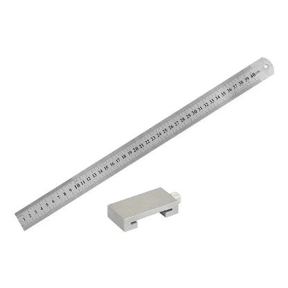 New Protable Accurate Positioning Woodworking Tools Carpentry Steel Ruler Positioning Limit Block Measuring Marking Gauge