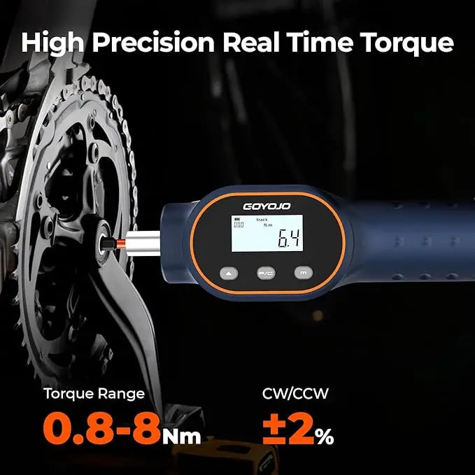 Digital Torque Screwdriver 7.08–70.8 In-lb / 0.8–8 Nm, 1/4' Adjustable Torque Screwdriver Set for Electronics, and Mounting