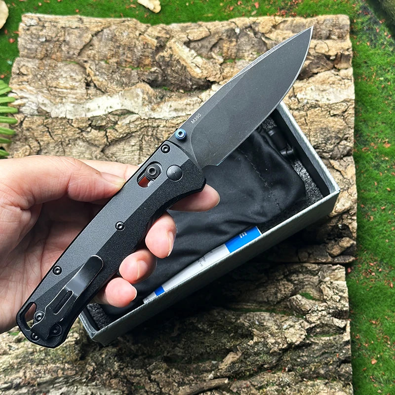 BM 535 Folding Knife Aluminum Handle and M390 Blade - Compact Outdoor Camping hiking EDC Pocket Knife,A great gift